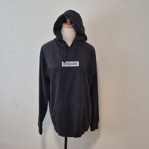 Gymshark Hoodie Mens Pullover Central Logo Training Gym Workout Black Sz M